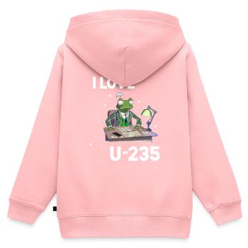 Kernenergie Spruch für Kernenergie - Kinder Premium Organic Zip Hoodie - Rosa - Hinten - AI Model Kid Female (0cm)