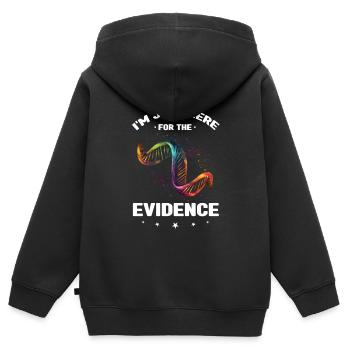 Forensischer Wissenschaftlicher Ermittler - Kinder Premium Organic Zip Hoodie - Schwarz - Hinten - AI Model Kid Male (0cm)