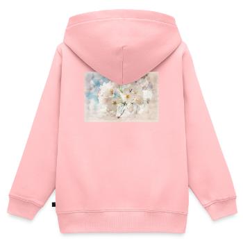 Japanische Kirschblüte - Kinder Premium Organic Zip Hoodie - Rosa - Hinten - AI Model Kid Female (0cm)