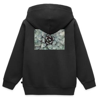 Sukkulenten - Kinder Premium Organic Zip Hoodie - Schwarz - Hinten - AI Model Kid Male (0cm)
