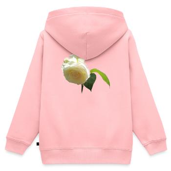 ROSE BLANCHE - Sweat Premium à capuche zippé enfant bio - rose - Dos - AI Model Kid Female (0cm)