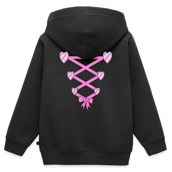 Volksfest Dirndl Remplacement - Sweat Premium à capuche zippé enfant bio - noir - Dos - AI Model Kid Male (0cm)