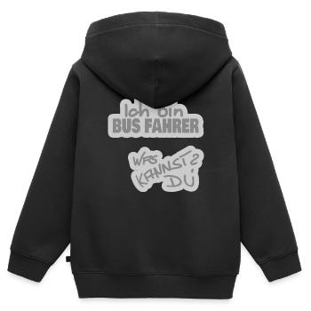 Busfahrer - Kinder Premium Organic Zip Hoodie - Schwarz - Hinten - AI Model Kid Male (0cm)