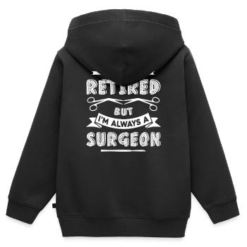 Chirurg Immer ein Chirurg - Kinder Premium Organic Zip Hoodie - Schwarz - Hinten - AI Model Kid Male (0cm)
