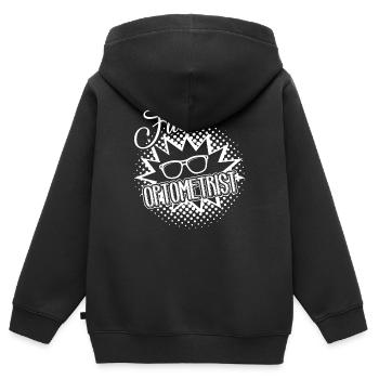 Optiker Zukünftiger Optiker - Kinder Premium Organic Zip Hoodie - Schwarz - Hinten - AI Model Kid Male (0cm)