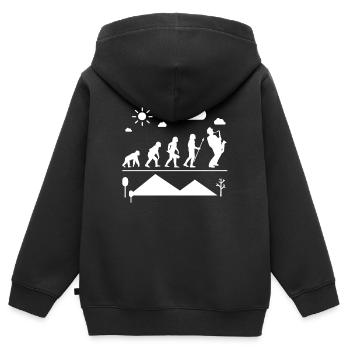 Saxophone Saxophone Evolution - Kids Premium Organic Zip-up Hoodie - black - Back - AI Model Kid Male (0cm)