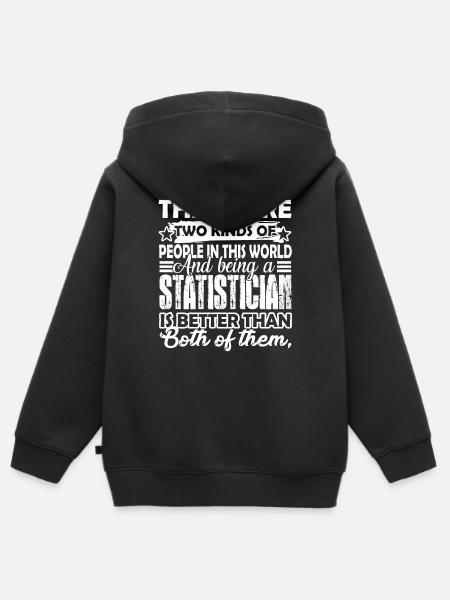 Statistiker als Statistiker - Kinder Premium Organic Zip Hoodie - Schwarz