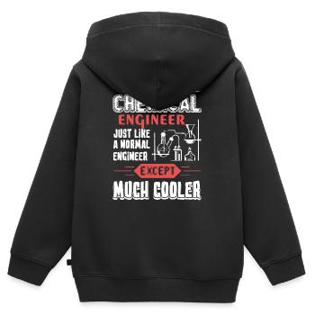 Chemical Engineer Chemical Engineer Cooler - Kids Premium Organic Zip-up Hoodie - black - Back - AI Model Kid Male (0cm)