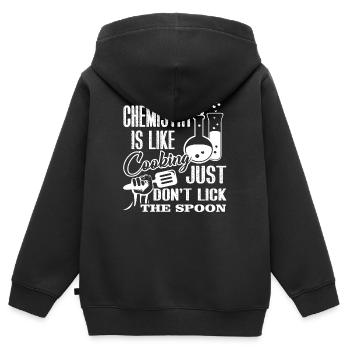 Chemist Chemist Is Like Cooking - Kids Premium Organic Zip-up Hoodie - black - Back - AI Model Kid Male (0cm)