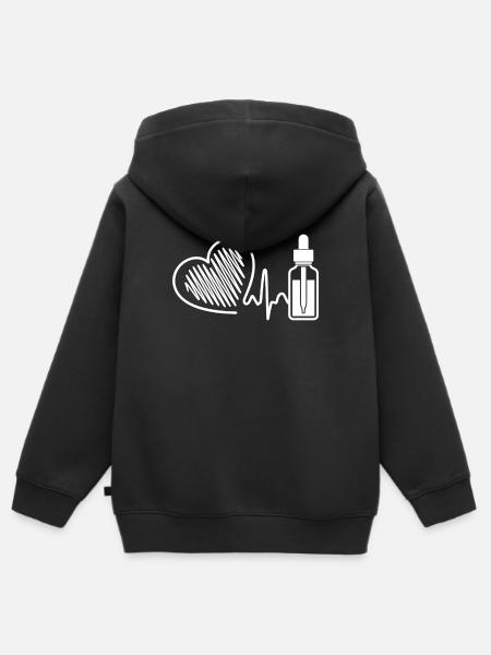 Ätherisches Öl Ätherisches Öl Herzschlag - Kinder Premium Organic Zip Hoodie - Schwarz