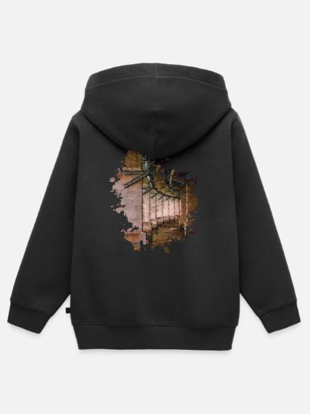 Underground - Kinder Premium Organic Zip Hoodie - Schwarz