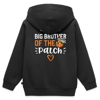 Big Brother Of The Patch - Kids Premium Organic Zip-up Hoodie - black - Back - AI Model Kid Male (0cm)