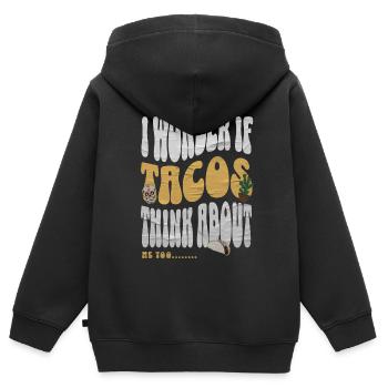 Taco - Kinder Premium Organic Zip Hoodie - Schwarz - Hinten - AI Model Kid Male (0cm)