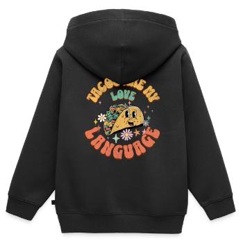 Taco - Sweat Premium à capuche zippé enfant bio - noir - Dos - AI Model Kid Male (0cm)