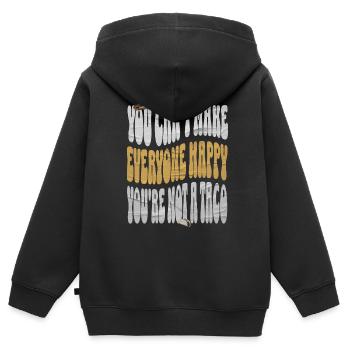 Taco - Kinder Premium Organic Zip Hoodie - Schwarz - Hinten - AI Model Kid Male (0cm)