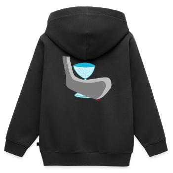 Die Zerbrechlichen - Kinder Premium Organic Zip Hoodie - Schwarz - Hinten - AI Model Kid Male (0cm)
