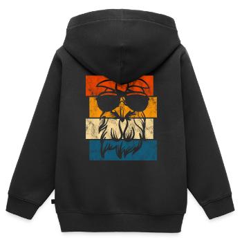 Poules de poules poules poules poulet poulet poules poules - Sweat Premium à capuche zippé enfant bio - noir - Dos - AI Model Kid Male (0cm)