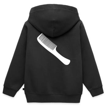 crête - Sweat Premium à capuche zippé enfant bio - noir - Dos - AI Model Kid Male (0cm)