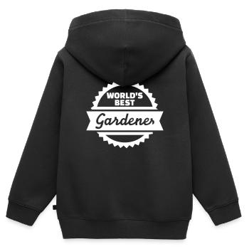 Gärtner - Kinder Premium Organic Zip Hoodie - Schwarz - Hinten - AI Model Kid Male (0cm)