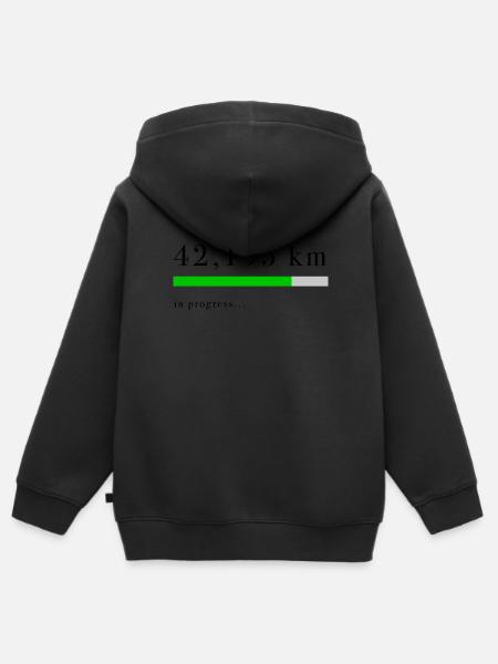 42,195 km in progress - Kinder Premium Organic Zip Hoodie - Schwarz