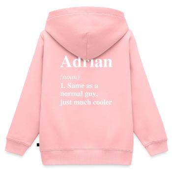 Adrian Definition Cool Name Saying Gift - Kids Premium Organic Zip-up Hoodie - rose - Back - AI Model Kid Female (0cm)