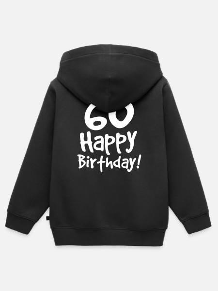 60ste verjaardag - Kinder Premium zip hoodie biologisch - zwart
