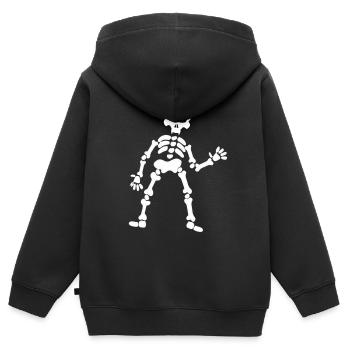 skeleton - Kids Premium Organic Zip-up Hoodie - black - Back - AI Model Kid Male (0cm)