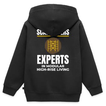 Scaffolder Scaffold Builder Scaffolding Platform - Kids Premium Organic Zip-up Hoodie - black - Back - AI Model Kid Male (0cm)