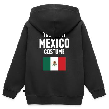 Das ist mein Mexiko Kostüm - Kinder Premium Organic Zip Hoodie - Schwarz - Hinten - AI Model Kid Male (0cm)