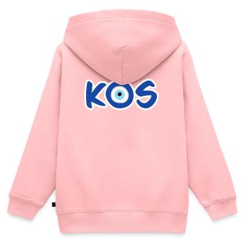 Nazar - Kos - Sweat Premium à capuche zippé enfant bio - rose - Dos - AI Model Kid Female (0cm)