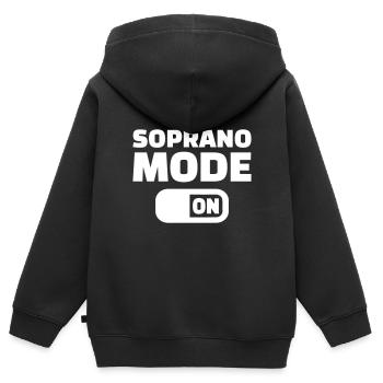 chorale - Sweat Premium à capuche zippé enfant bio - noir - Dos - AI Model Kid Male (0cm)