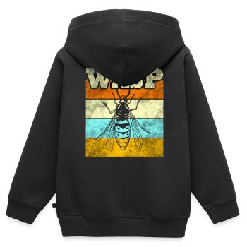 Wespe - Kinder Premium Organic Zip Hoodie - Schwarz - Hinten - AI Model Kid Male (0cm)