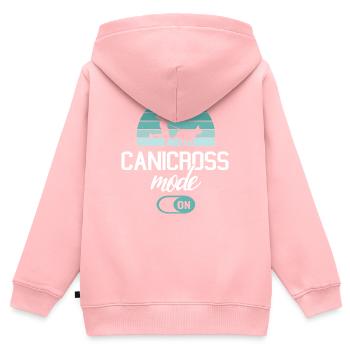 Canicross Cross-Country Run with Dog Canicross Mode On - Kids Premium Organic Zip-up Hoodie - rose - Back - AI Model Kid Female (0cm)