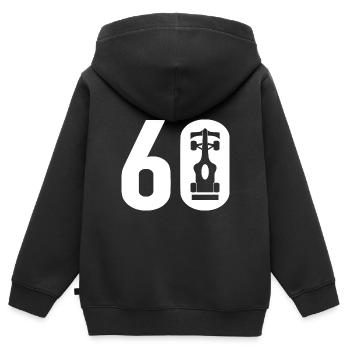 60 Formula Motorsport - Kids Premium Organic Zip-up Hoodie - black - Back - AI Model Kid Male (0cm)
