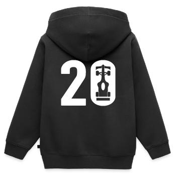 20 Formula Motorsport - Kids Premium Organic Zip-up Hoodie - black - Back - AI Model Kid Male (0cm)
