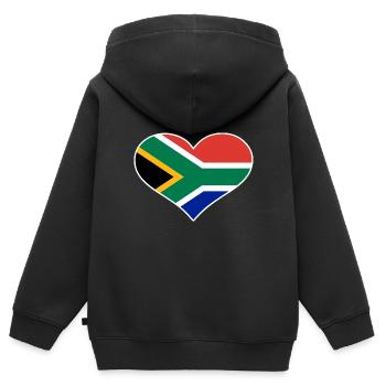 Südafrika - Kinder Premium Organic Zip Hoodie - Schwarz - Hinten - AI Model Kid Male (0cm)