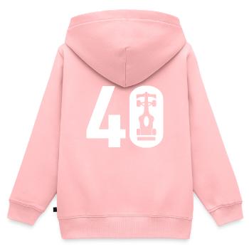 40 Formule Motorsport - Sweat Premium à capuche zippé enfant bio - rose - Dos - AI Model Kid Female (0cm)