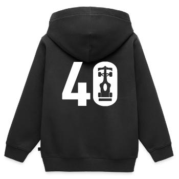 40 Formula Motorsport - Kids Premium Organic Zip-up Hoodie - black - Back - AI Model Kid Male (0cm)