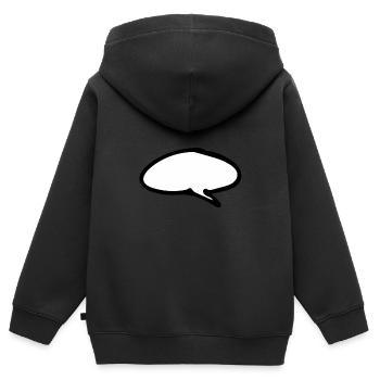 ballon - Sweat Premium à capuche zippé enfant bio - noir - Dos - AI Model Kid Male (0cm)