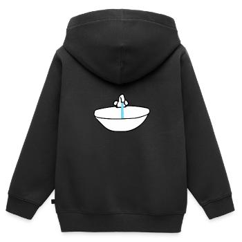 lavabo - Sweat Premium à capuche zippé enfant bio - noir - Dos - AI Model Kid Male (0cm)