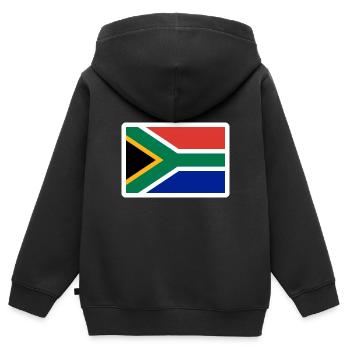 Südafrika - Kinder Premium Organic Zip Hoodie - Schwarz - Hinten - AI Model Kid Male (0cm)
