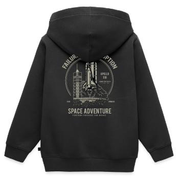 SPACE ADVENTURE - Space Shuttle Shirt Gift - Kids Premium Organic Zip-up Hoodie - black - Back - AI Model Kid Male (0cm)