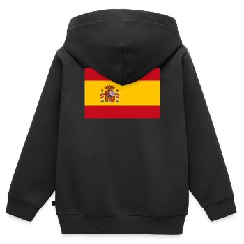 Spain Spanish Flag Flag Madrid EM - Kids Premium Organic Zip-up Hoodie - black - Back - AI Model Kid Male (0cm)