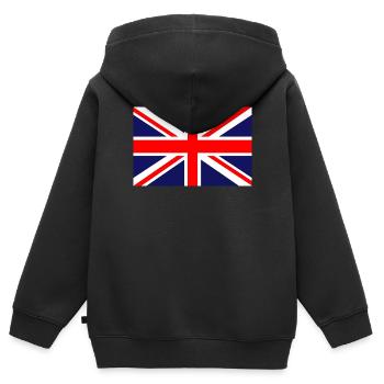 Großbritannien britisch Flagge Fahne - Kinder Premium Organic Zip Hoodie - Schwarz - Hinten - AI Model Kid Male (0cm)