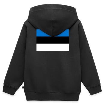Estland estnisch Flagge Fahne - Kinder Premium Organic Zip Hoodie - Schwarz - Hinten - AI Model Kid Male (0cm)