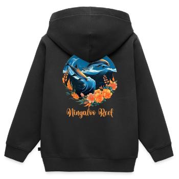 Ningaloo Reef - Kinder Premium Organic Zip Hoodie - Schwarz - Hinten - AI Model Kid Male (0cm)