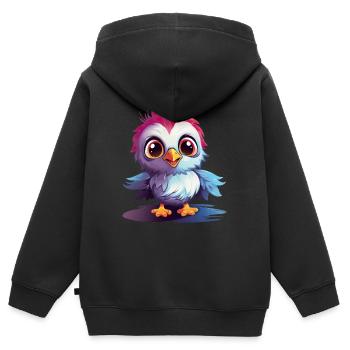 Chicken Baby - Kinder Premium Organic Zip Hoodie - Schwarz - Hinten - AI Model Kid Male (0cm)