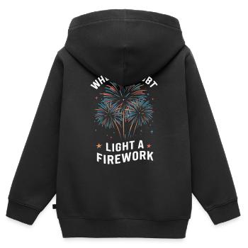 Pyrotechniker Feuerwerk Pyrotechnik - Kinder Premium Organic Zip Hoodie - Schwarz - Hinten - AI Model Kid Male (0cm)