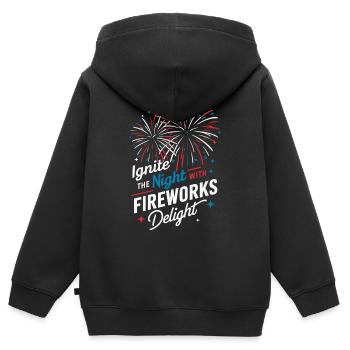 Pyrotechniker Feuerwerk Pyrotechnik - Kinder Premium Organic Zip Hoodie - Schwarz - Hinten - AI Model Kid Male (0cm)