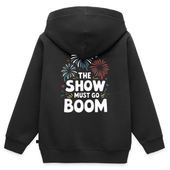 Pyrotechniker Feuerwerk Pyrotechnik - Kinder Premium Organic Zip Hoodie - Schwarz - Hinten - AI Model Kid Male (0cm)